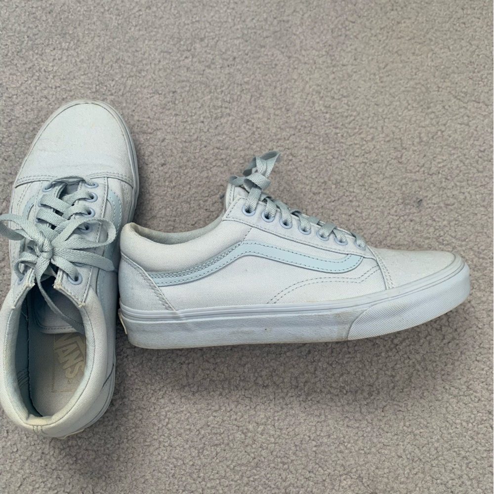 Baby Blue Monochrome Vans “Old Skool”
